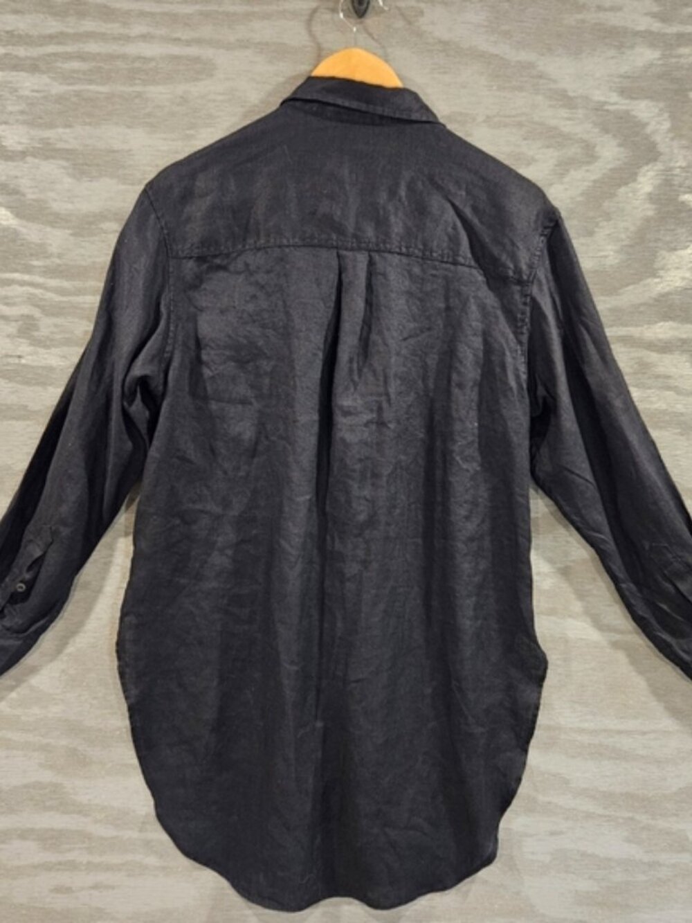 Gap SZ XS 100% Linen Longline Weekend Tunic Collared Button Down Long Sleeve - Picture 3 of 9